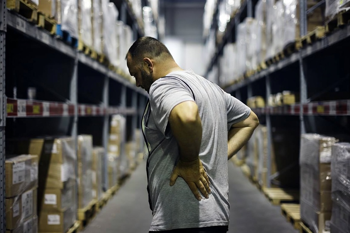 Worker being treated for an on-the-job injury